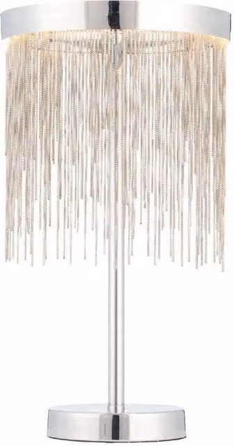 Loops Table Lamp in Chrome and Silver with 10W LED Bulb Included – 1