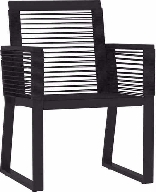 Berkfield Home 7 Piece Black Modern Garden Dining Set with Metal, Glass and Rattan