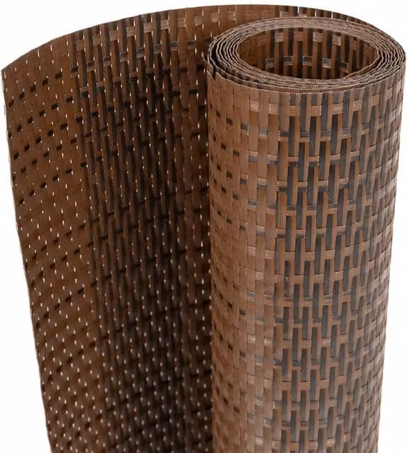 Berkfield Home 10-Piece Poly Rattan Balcony Screens in Brown and Black, H: 255 cm x W: 19 cm