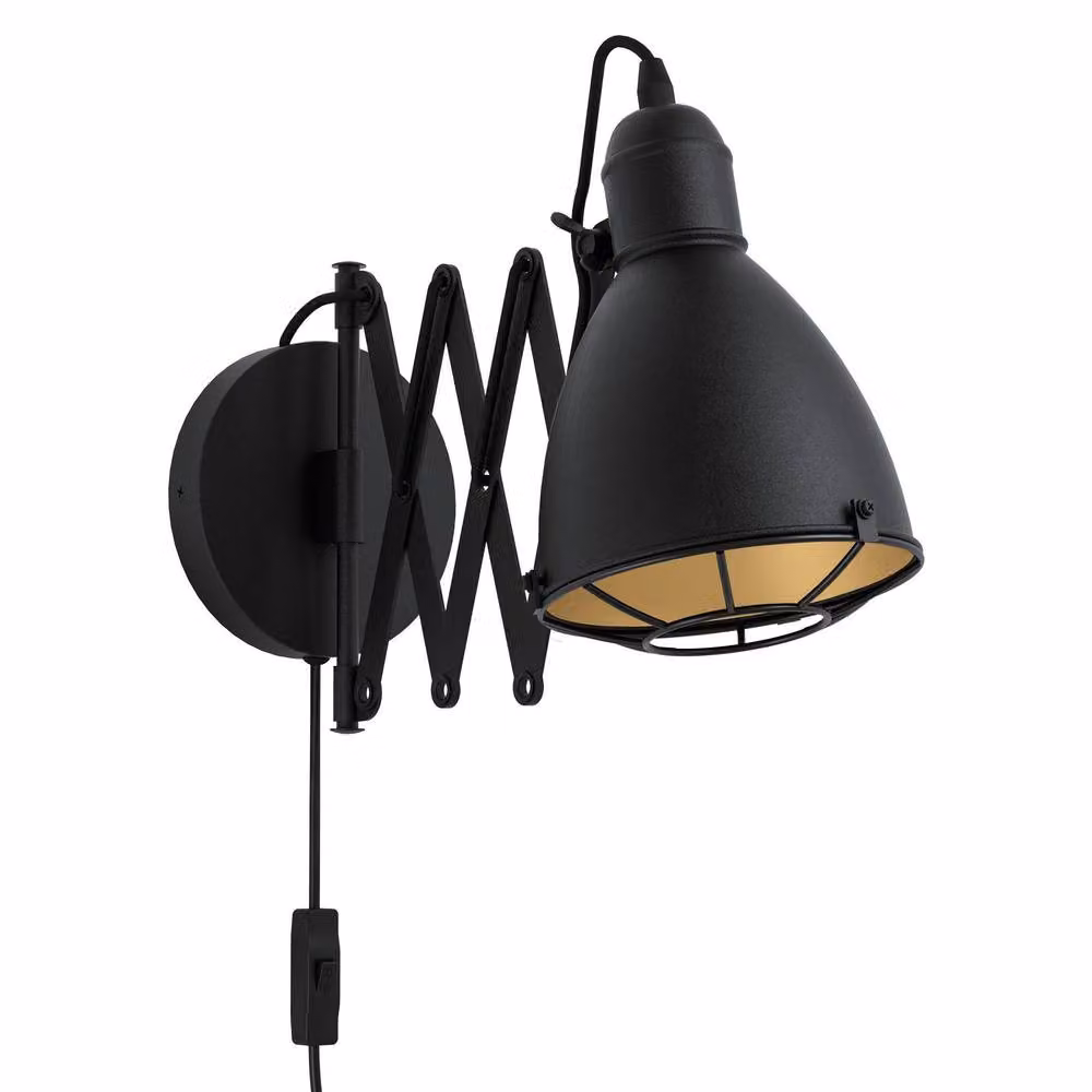 Eglo Treburley Adjustable Metal Wall Light in Black and Gold/Brass – 2