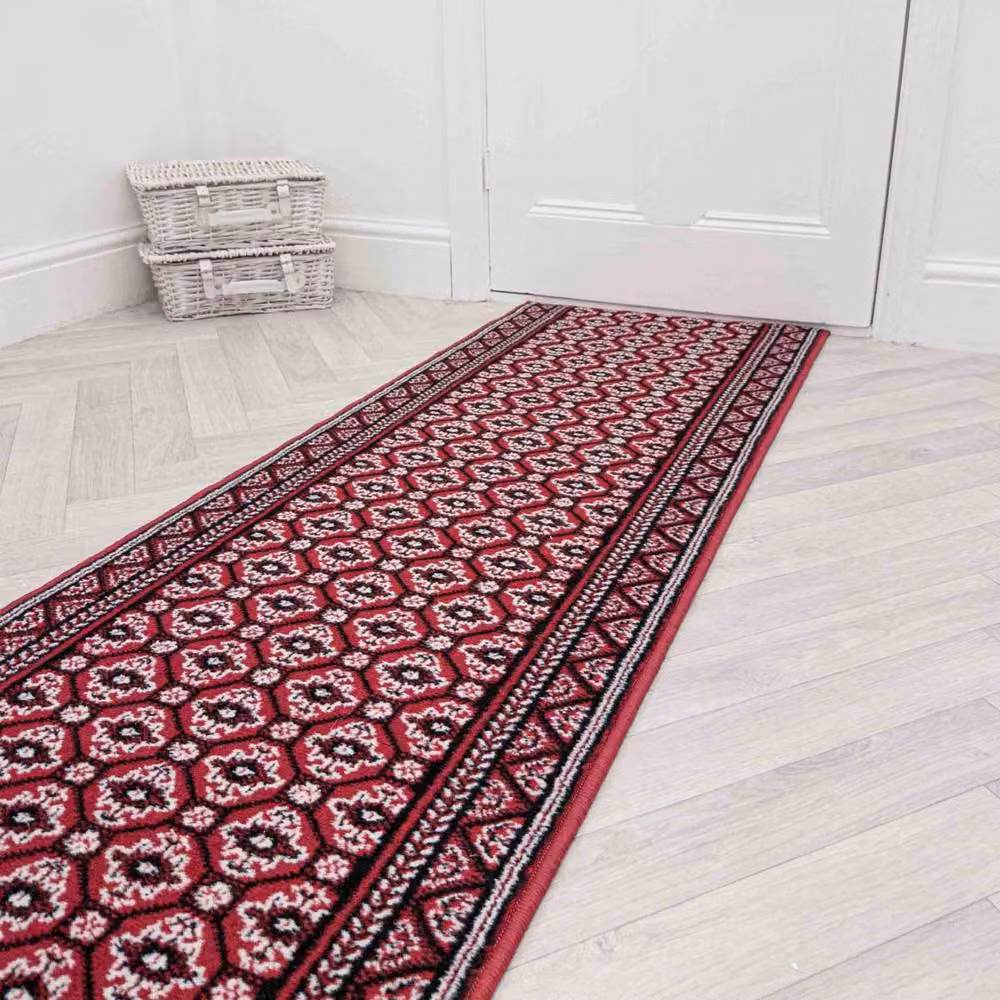 runrug Heriz Hallway Carpet Runner Rug in Dark Red, W/L: 60 x 270 cm – 5