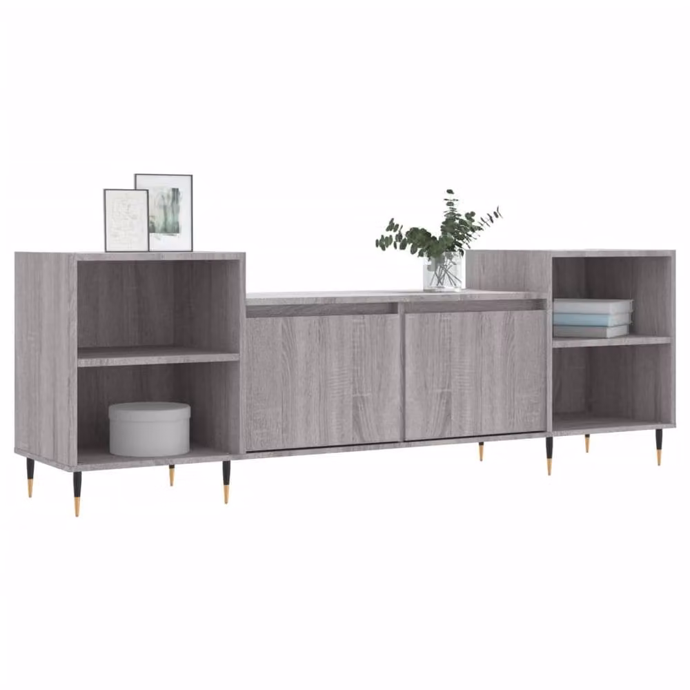 Berkfield Home Grey Sonoma TV Cabinet in Engineered Wood W/D/H: 160 x 35 x 55 cm – 3