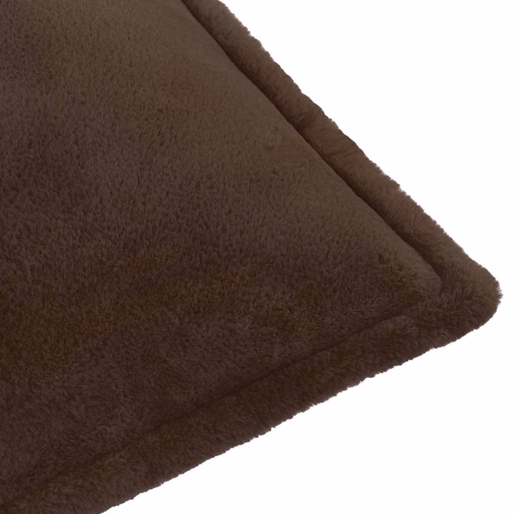 Furn Kallu Reversible Faux Fur Cushion in Brown, W/D/H: 55 x 55 x 55 cm – 4