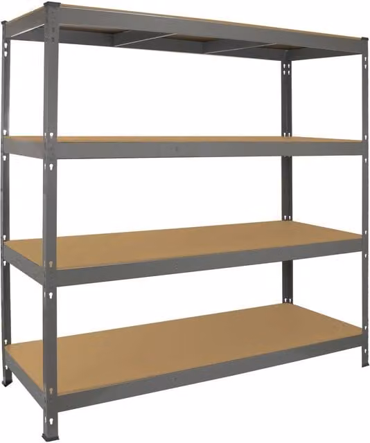 Monstershop Q-Rax Heavy Duty Storage Shelving, Grey, W: 160 cm, D: 60 cm