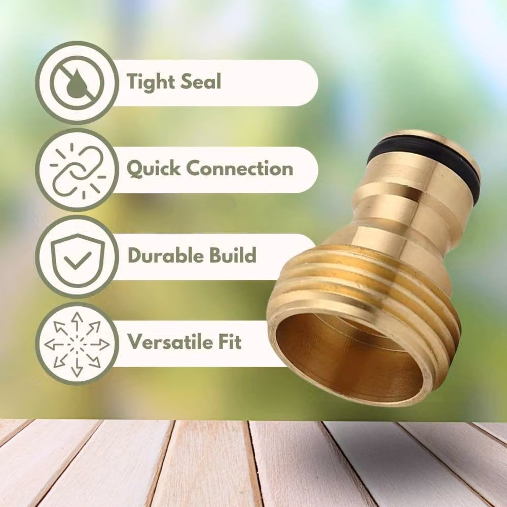 Marco Paul 3/4" Male Threaded Brass Tap Connector in Gold – 2