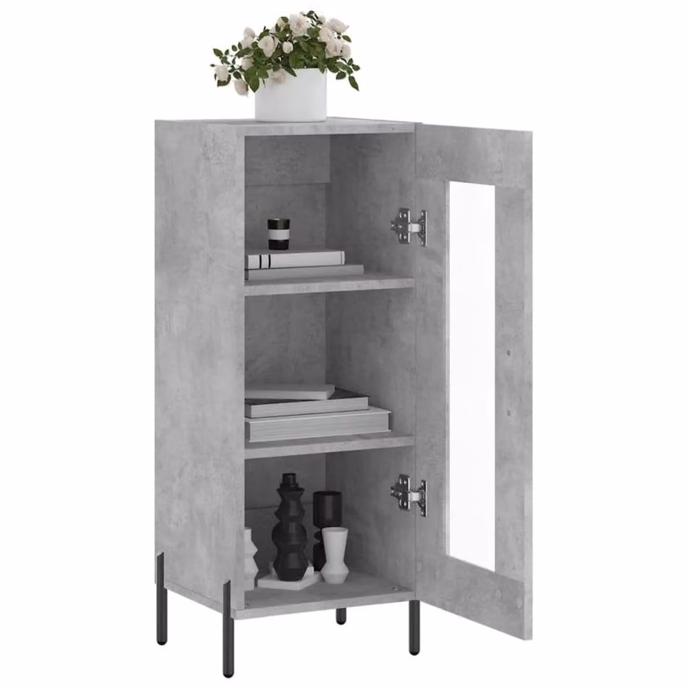 Berkfield Home Industrial Sideboard in Grey, W/D/H: 34.5 x 34 x 90 cm – 2