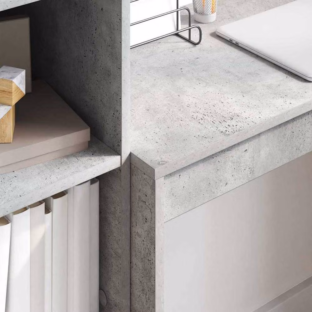 Berkfield Home Writing Desk in Concrete Grey – 4