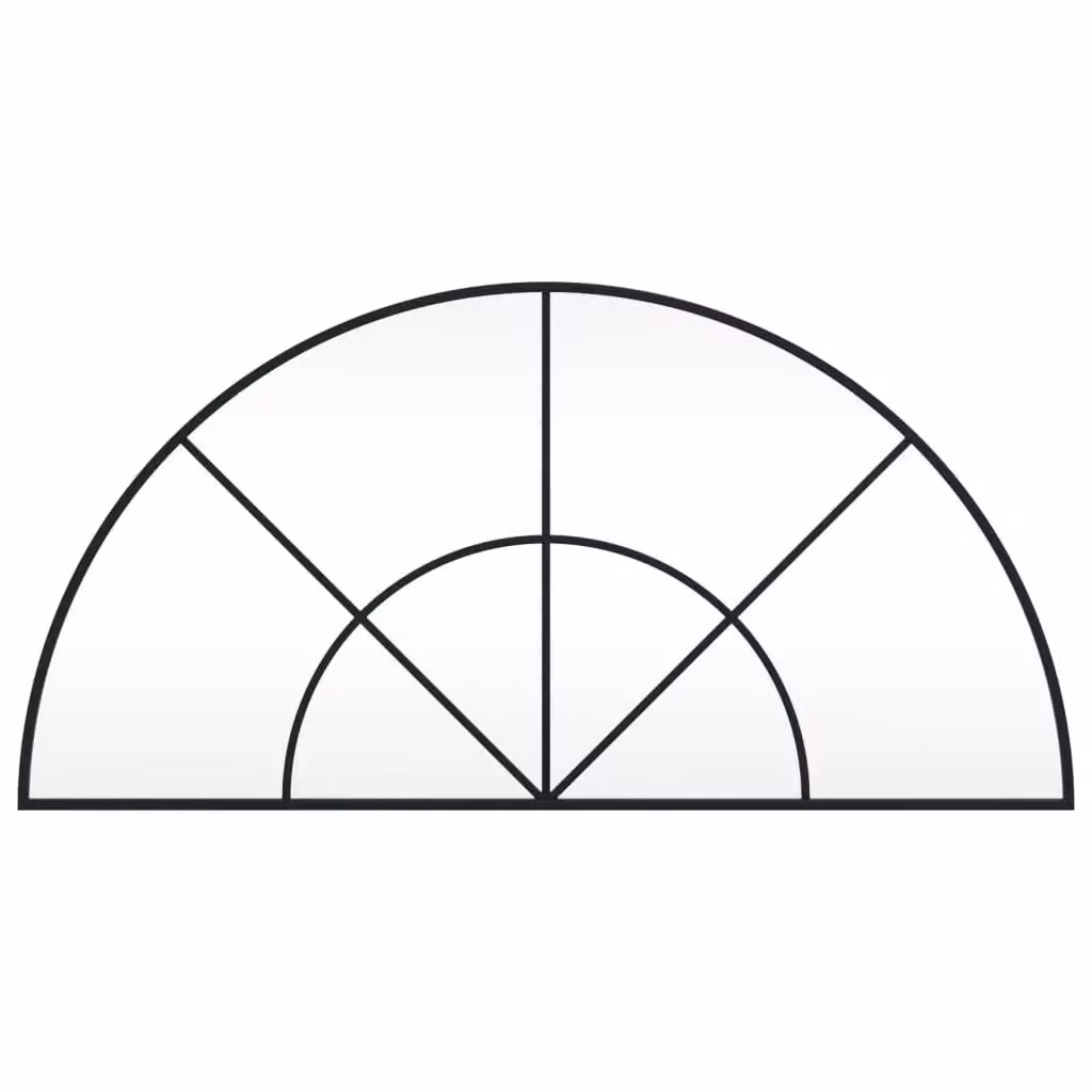 Berkfield Home Minimalist Round Wall Mirror in Black Metal and Glass, W: 100 cm, H: 50 cm – 2