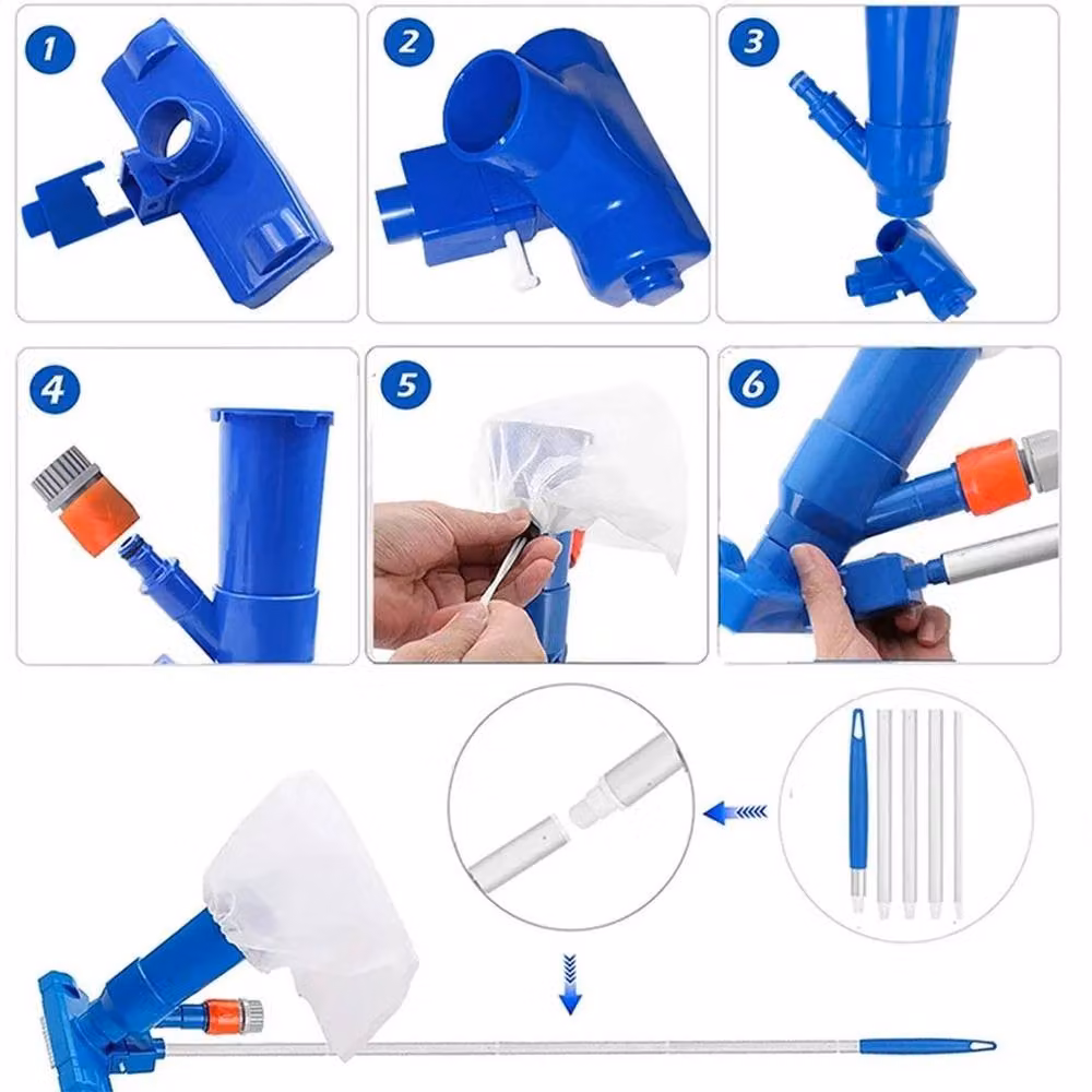 FLAVORA Manual Pool Vacuum Suction Cleaner for Hot Tubs, Spas and Ponds in Blue – 2