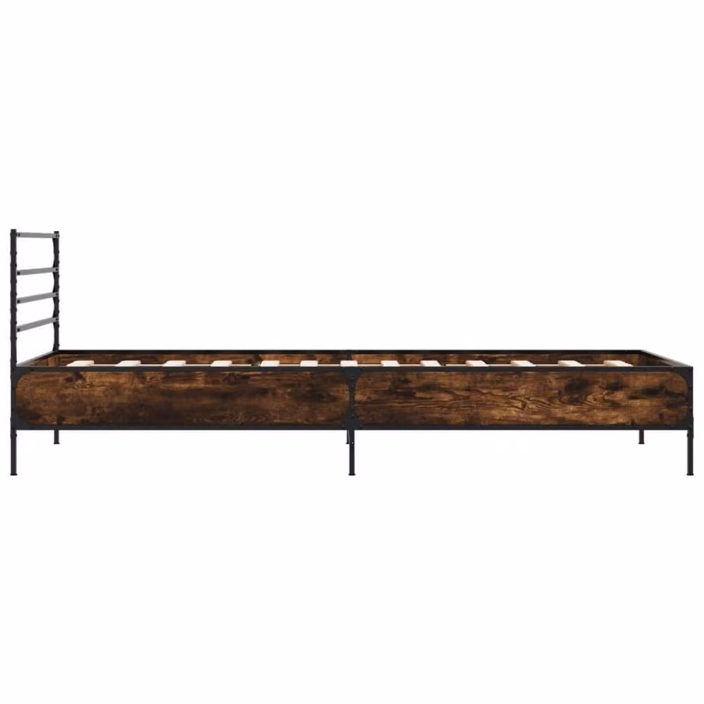 Berkfield Home Durable Smoked Oak Bed Frame in Brown, Small Single, W: 75 cm x L: 190 cm – 3