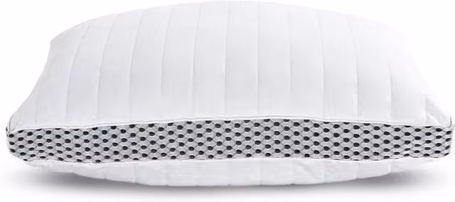 Velosso Firm Comfort Pocket Spring Pillow in White with Removable Cotton Cover