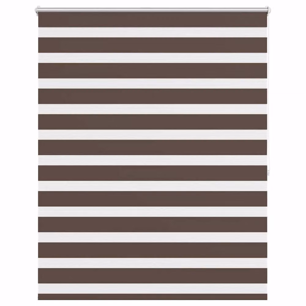 Berkfield Home Zebra Blind in Brown and White, W: 120 cm, H: 175 cm – 2