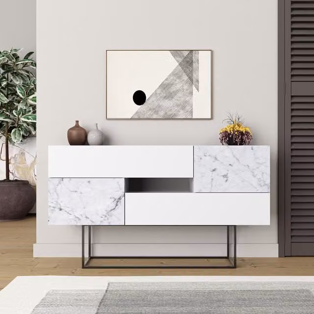 Decortie Eros Sideboard Display Unit in White