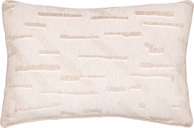 Make it a Home Tresse Jacquard Cushion in Beige and White Polyester