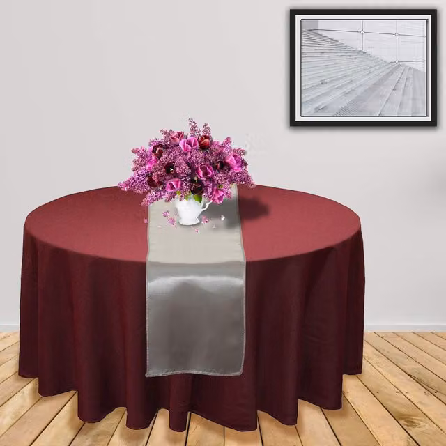 Trimming Shop Silver Satin Table Runner