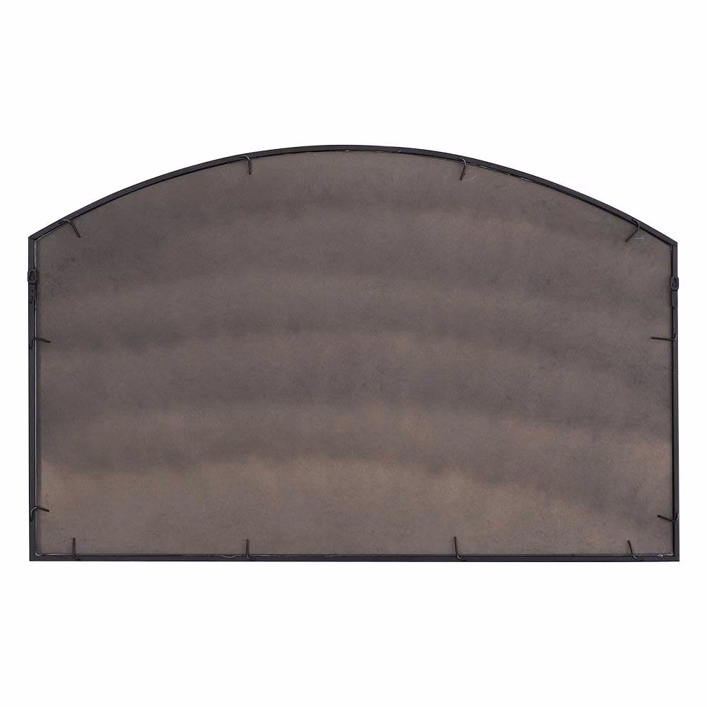Garden Sanctuary Modern Arched Wall Mirror with Black Wood Frame – 3