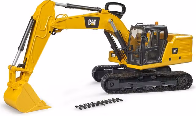 Bruder Cat Tracked Excavator Model Vehicle, Yellow, 1:16 Scale