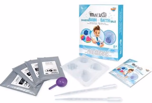 BUKI 3010 Mini Lab Bath Balls in White and Multicolour – 1