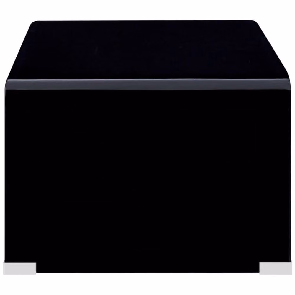 Berkfield Home Black Rectangular Coffee Table with Tempered Glass, W/D/H: 98 x 45 x 31 cm – 3