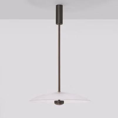 CTO Lighting Cielo Large DALI-A Suspended Dome Pendant Light in White and Bronze