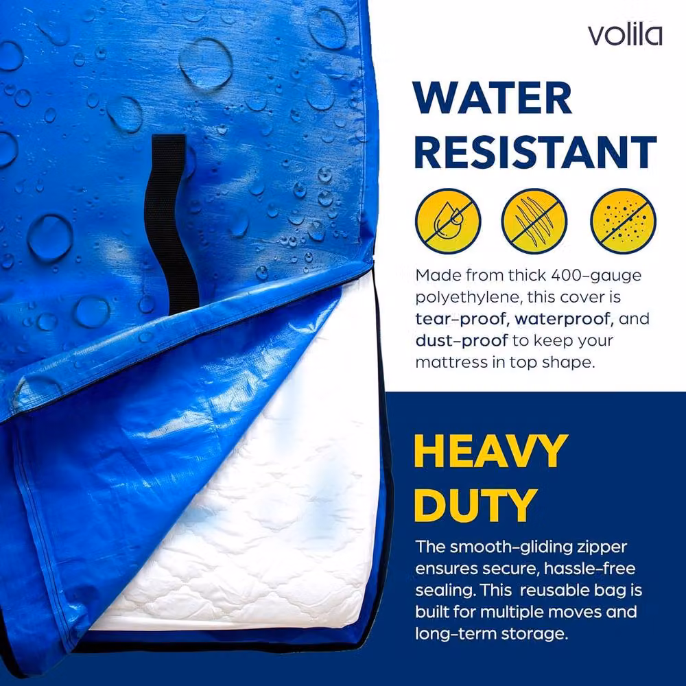 volila Waterproof and Heavy-Duty Mattress Moving Bag in Blue, Small – 6