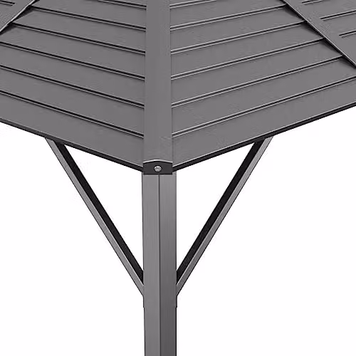 vidaXL Modern Anthracite Garden Gazebo with Hip Roof, W/D/H: 300 x 300 x 250 cm – 3