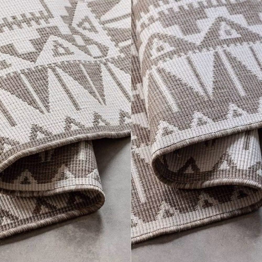 THE RUGS Reversible Oriental Indoor and Outdoor Polypropylene Flat Weave Rug in Beige, W: 80 cm, L: 150 cm – 2