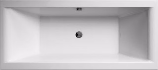 Balterley Rectangular Double Ended Free Standing Acrylic Bath with Legs, White, W: 180 cm, D: 80 cm