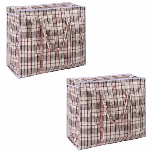 OHS Set of 2 Extra Large Grey Laundry and Storage Bags with Handles