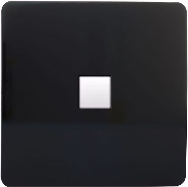 Trendi Switch 1 Gang RJ45 Cat 6 Ethernet LAN Socket in Piano Black