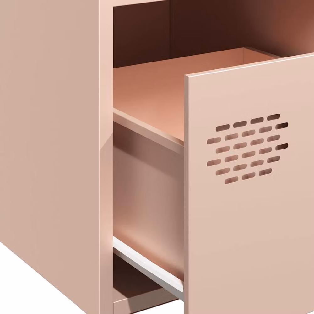Berkfield Home Pink Modern Sideboard in Matt Metal, W/D/H: 35 x 39 x 73.5 cm – 3