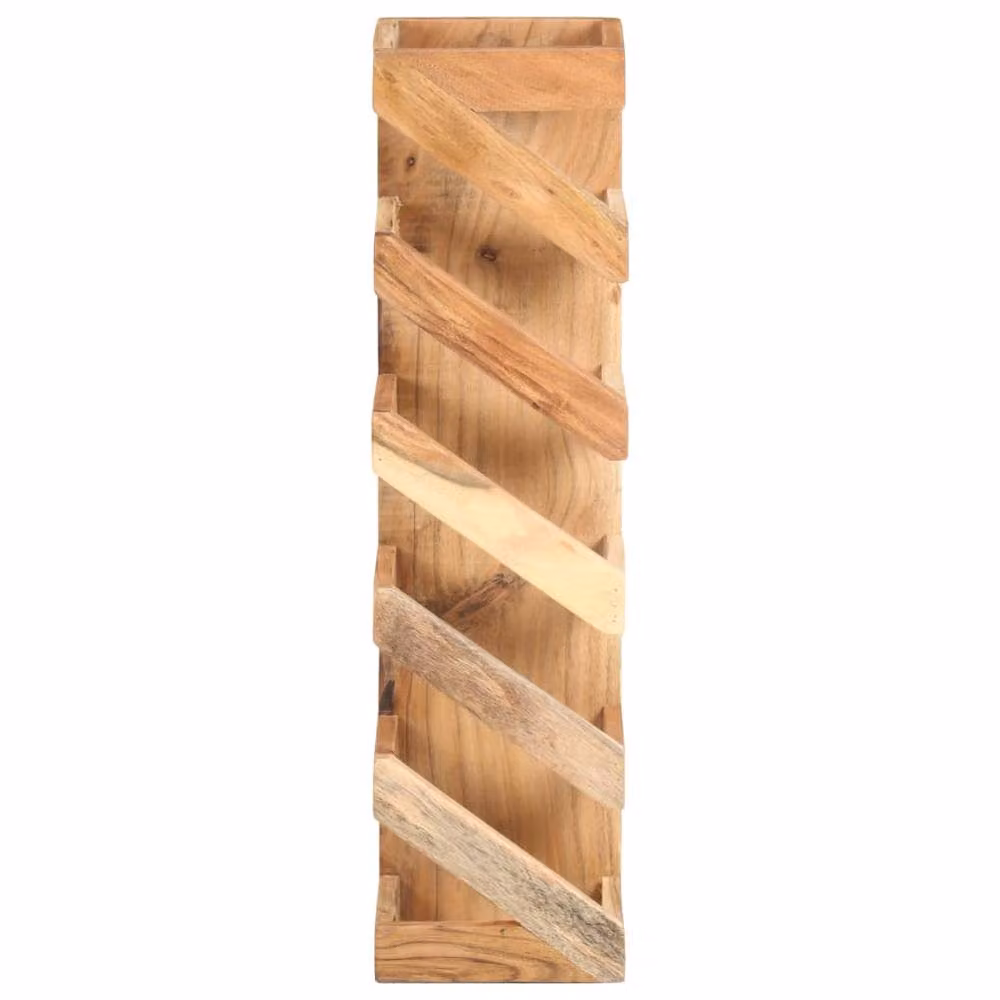 Berkfield Home Wall Mounted 5 Bottle Wine Rack in Brown Solid Acacia Wood – 2