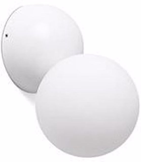 Faro Joy LED Wall Lamp with Transparent Glass Sphere in Black
