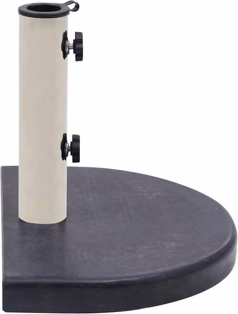 Berkfield Home Black Granite Parasol Umbrella Base W: 40 cm, D: 28 cm, H: 4 cm