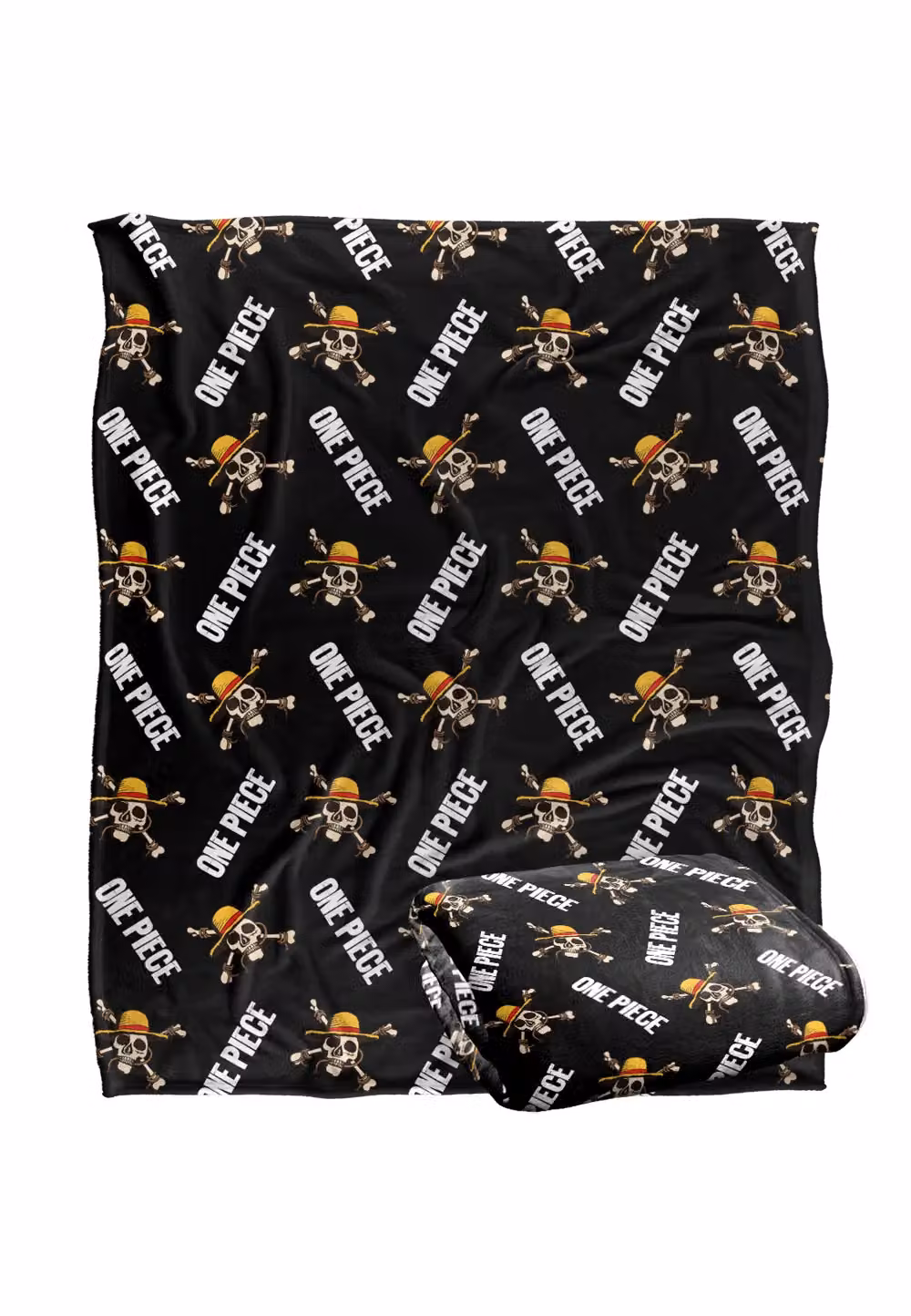 Netflix One Piece Jolly Roger Pattern Silky Touch Super Soft Fleece Throw Blanket, White and Multicolour, W/D/H: 152 x 127 cm – 2