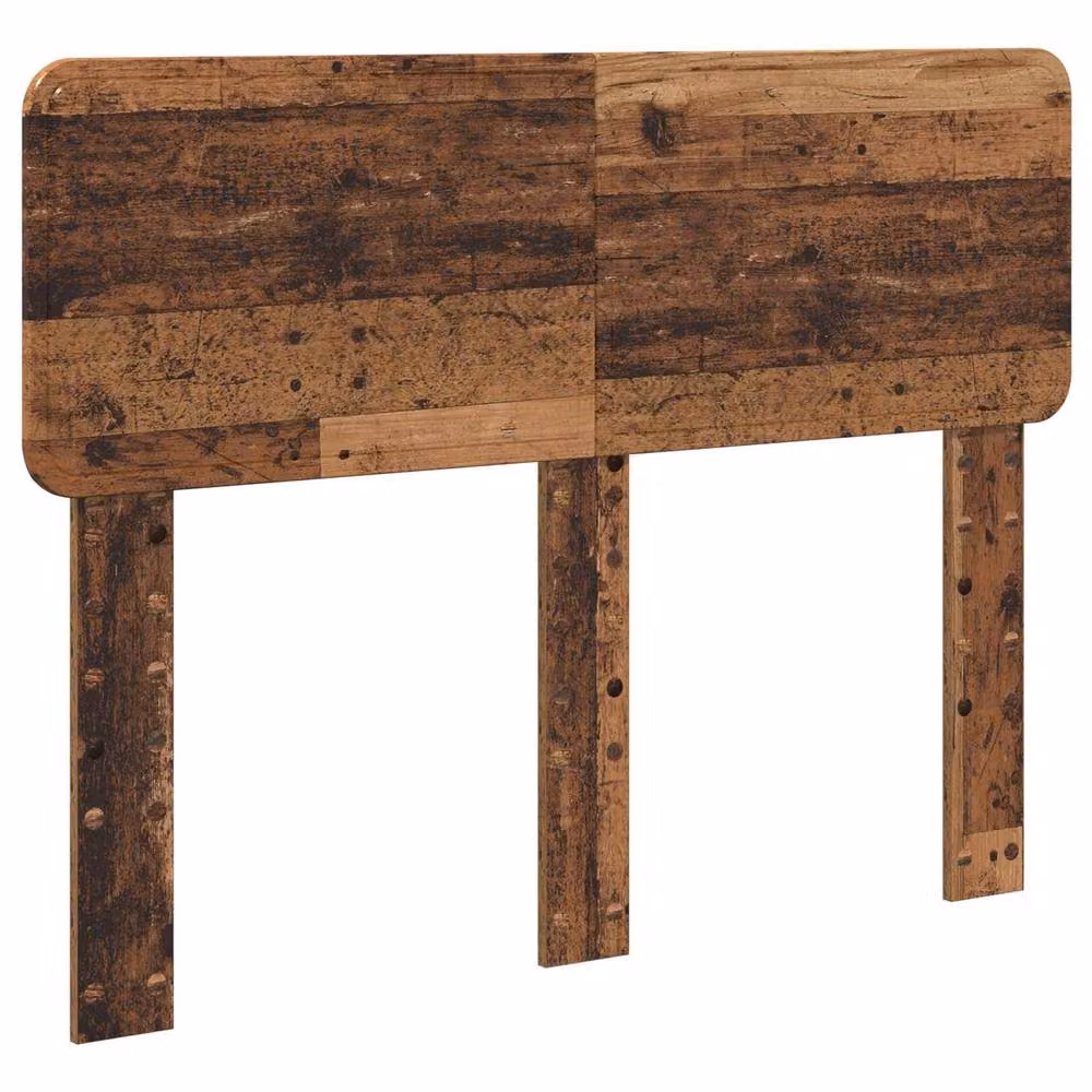 Berkfield Home Bed Frame with Headboard in Old Wood Brown, Solid Pine Wood, W: 135 cm, L: 190 cm – 3