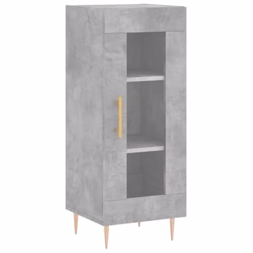 vidaXL Sideboard in Concrete Grey, Engineered Wood and Glass, W/D/H: 34.5 x 34 x 90 cm – 1