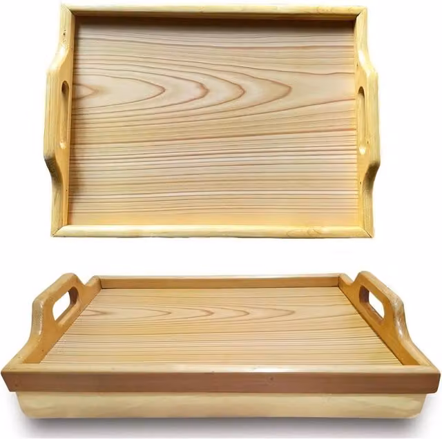 Nordara Soft Cushioned Lap Tray in Natural Wood, W: 100 cm, D: 15 cm – 1