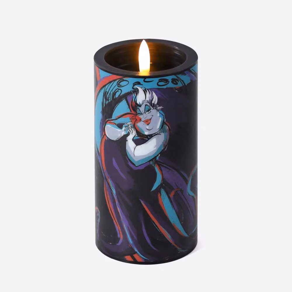 Walt Disney Villains Ursula Inspired Black LED Pillar Candle with Flicker Effect – 2