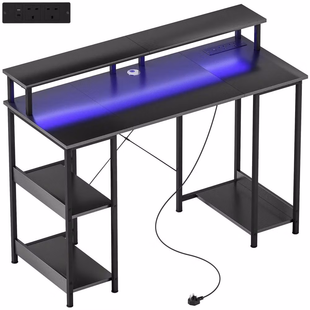 Wyld Haus Sona Grey Carbon Fibre Gaming Desk W: 120 cm, D: 89.5 cm, H: 120 cm – 2