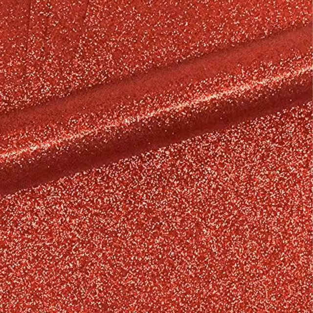 Syntego Pack of 10 Red Glitter Construction Paper Sheets, A4