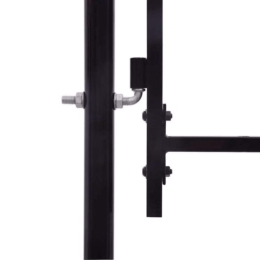 Berkfield Home Durable Steel Single Arched Top Fence Gate, Black, W: 100 cm, H: 150 cm – 3