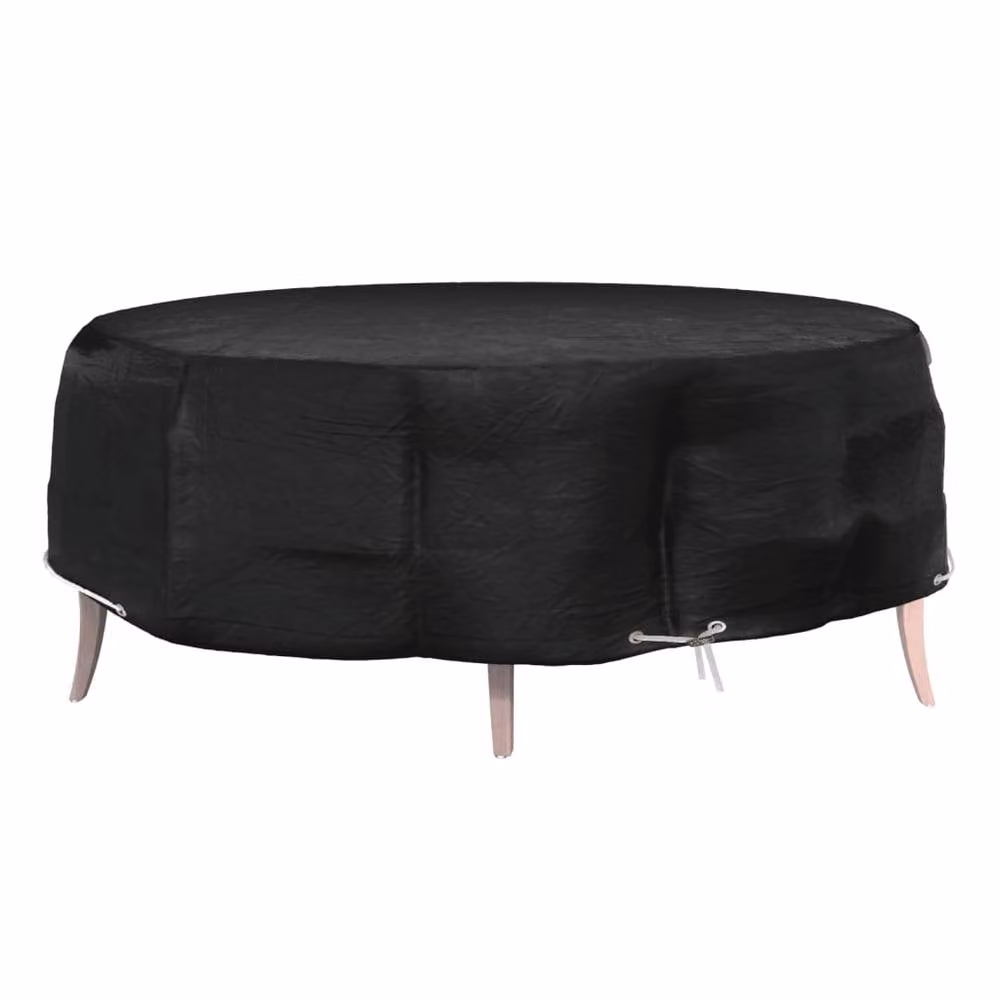 Berkfield Home Island Lounge Stool Cover in Black, Diameter: 188 cm, Height: 50 cm – 1