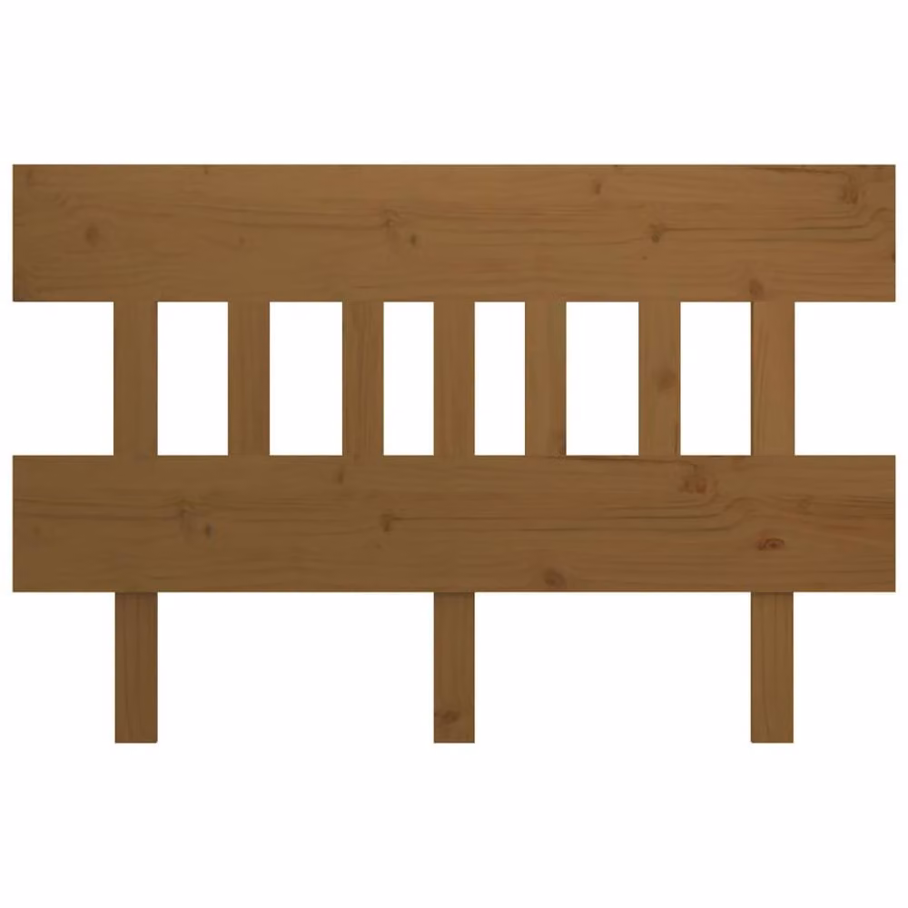 Berkfield Home Rustic Solid Wood Pine Bed Headboard, Honey Brown, W: 183.5 cm, D: 3 cm, H: 81 cm – 3