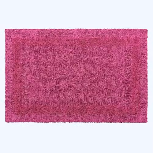 Homescapes Luxury Extra Large Reversible Cotton Bath Mat, Pink, W/D/H: 70 x 120 cm – 3