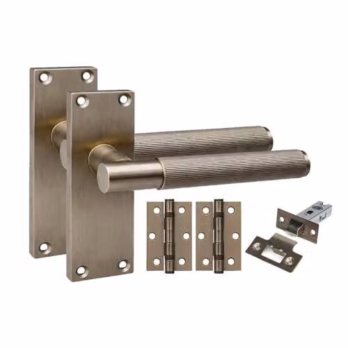 Golden Grace Victorian T-Bar Door Handles in Antique Brass, 1 Pair – 1