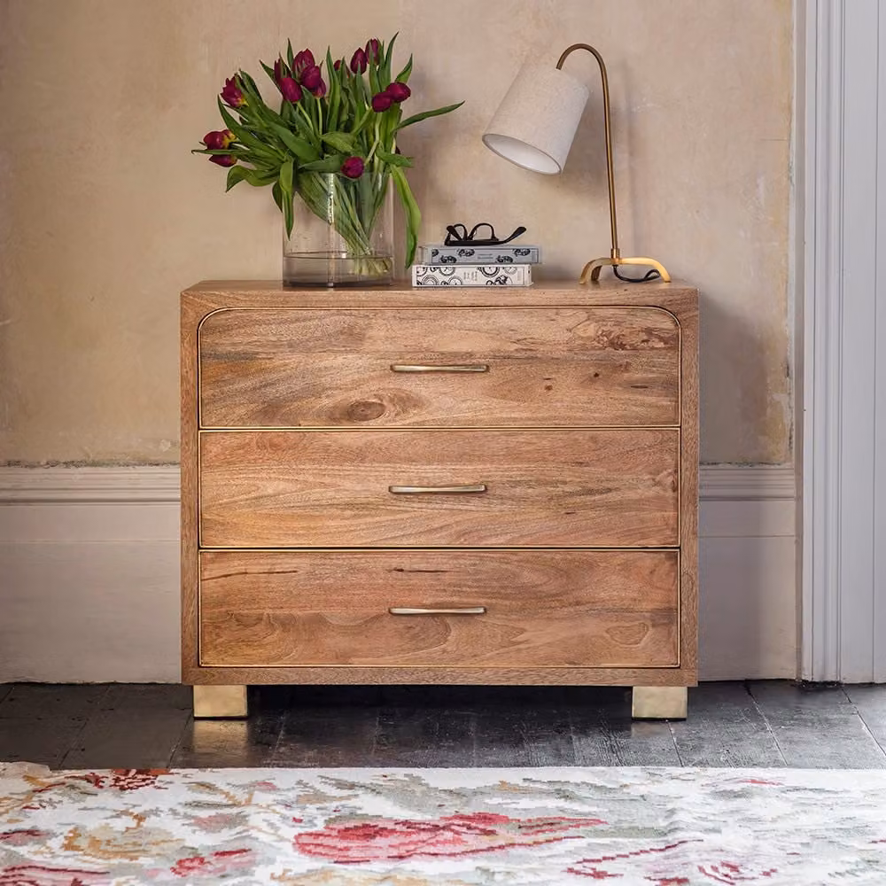 Atkin & Thyme Miro Mango Wood Chest Of Drawers in Brown