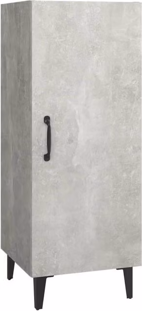 Berkfield Home Sideboard in Concrete Grey, W/D/H: 34.5 x 34 x 90 cm – 1