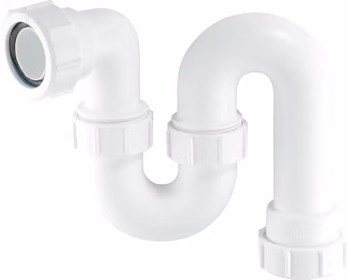 McAlpine TS10 White Plastic Horizontal Running Tubular Swivel S Trap with Multifit – 3