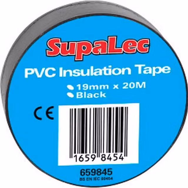 SupaLec Black PVC Insulation Tape, Pack of 10